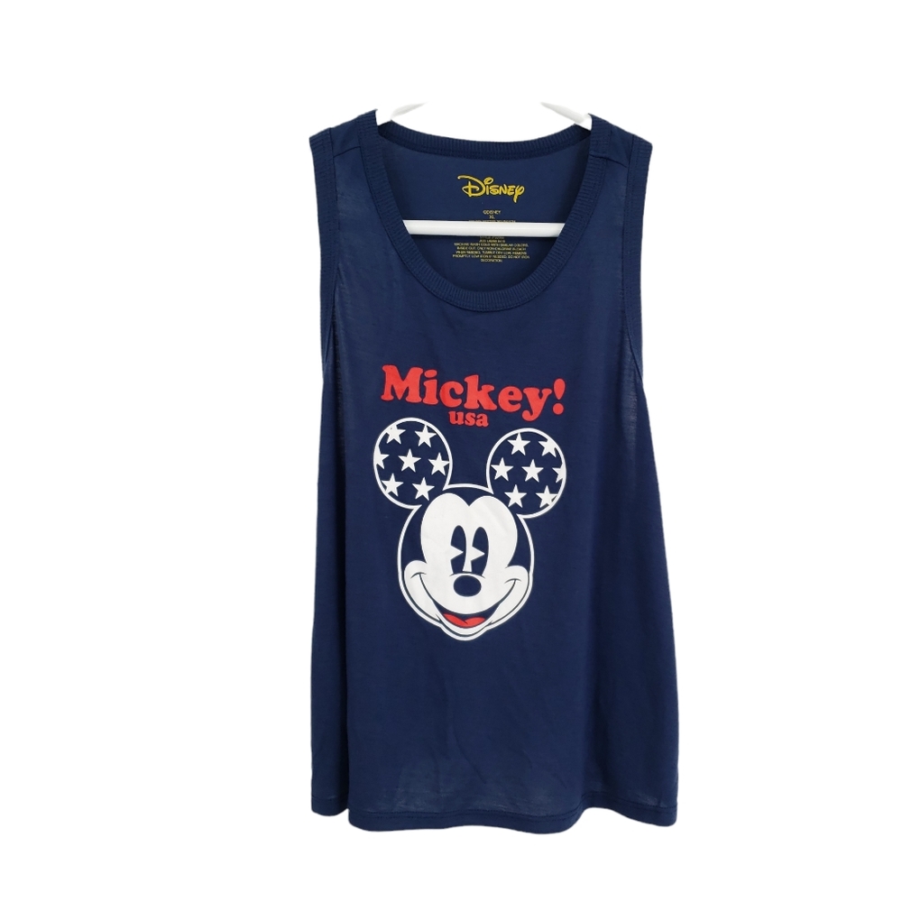 NEW Mickey! usa Navy Blue Red & White Tank Top
